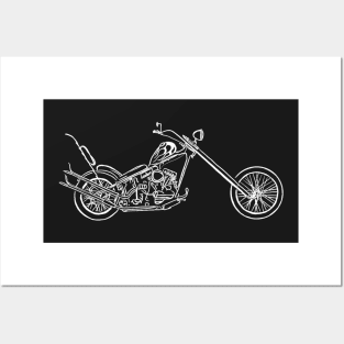 Chopper motorbike Posters and Art